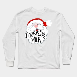 Santa, Cookies and Milk Long Sleeve T-Shirt